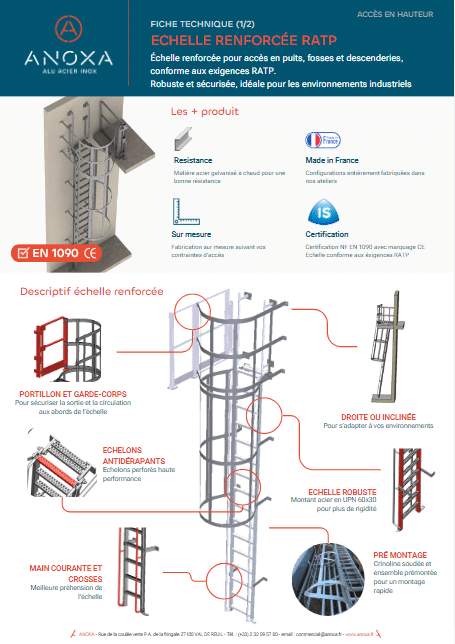 Fiche technique échelle renforcée RATP